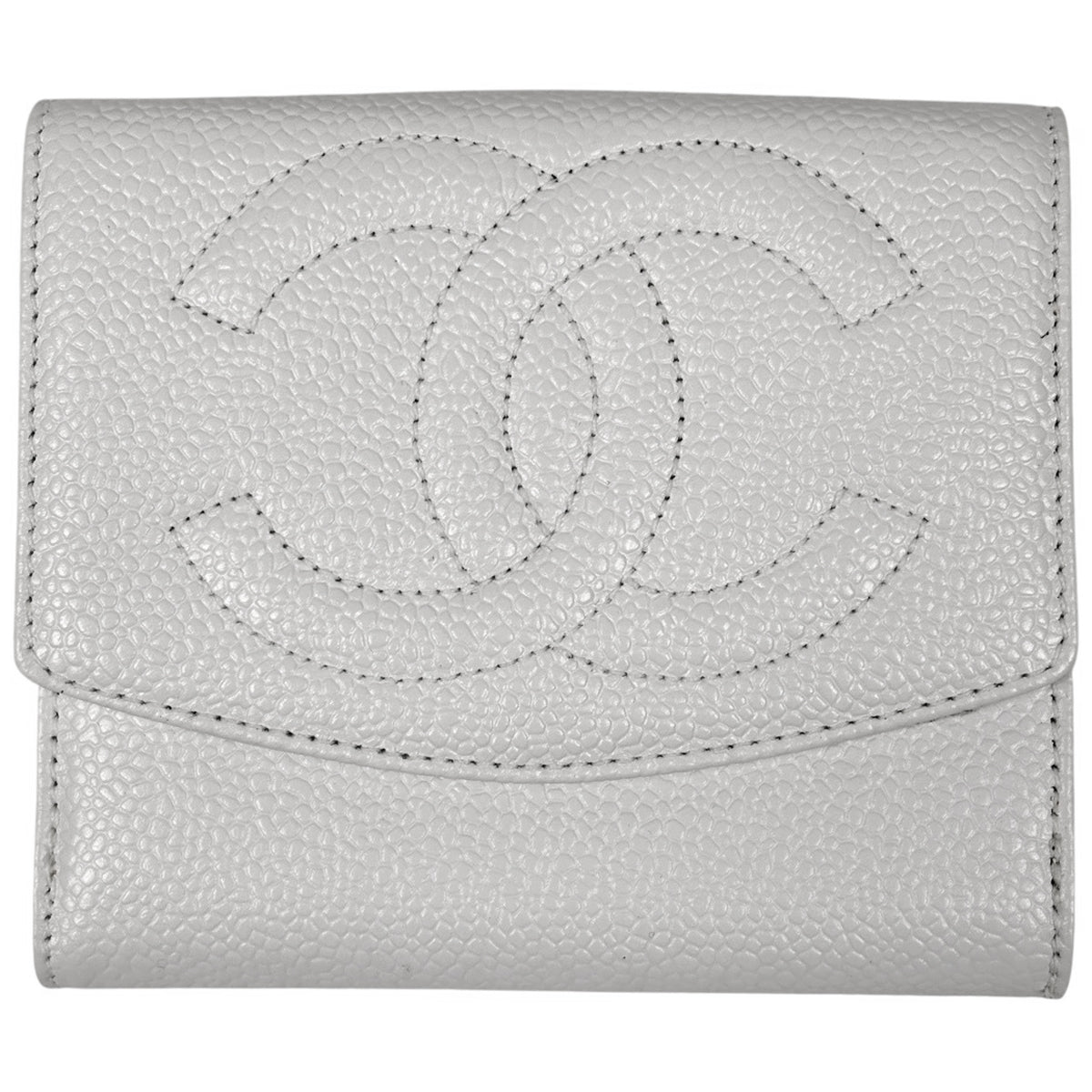 シャネル ココマーク 二つ折り 財布 Wホック 二つ折り財布 キャビア
