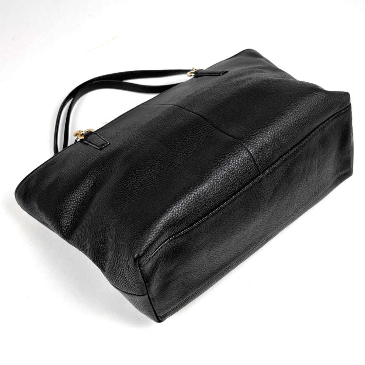 【美品】コーチ　トートバッグ　レザー　シボ革　バイカラー　肩掛け　大容量　ロゴ コーチ ロゴトートバッグ 肩掛け トートバッグ レザー ブラック F26805