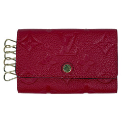 ルイ・ヴィトン ミュルティクレ 6 キーフック 鍵入れ キーケース モノグラムアンプラント スカーレット(レッド) M63708 レディース ブランドバッグ・小物 【中古】brbag