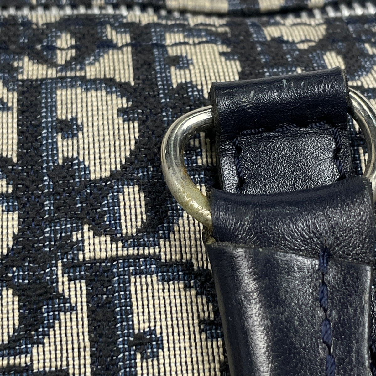 クリスチャンディオール トロッター柄 ハンドバッグ ミニボストン