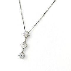 メレダイヤ デザインネックレス ネックレス Pt900 Pt850 ダイヤモンド レディース ノンブランドジュエリー 【中古】nbjwl