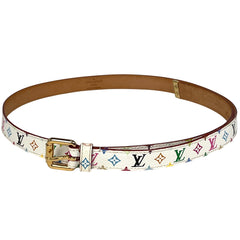 ルイ・ヴィトン サンチュール ベルト モノグラムマルチカラー ブロン(ホワイト) レディース ブランドバッグ・小物 【中古】brbag