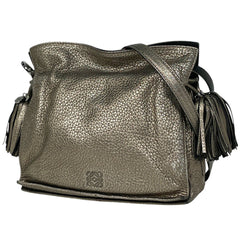 ロエベ アナグラム ショルダーバッグ フラメンコ フリンジ タッセル 巾着型 ショルダーバッグ レザー ゴールド レディース ブランドバッグ・小物 【中古】brbag