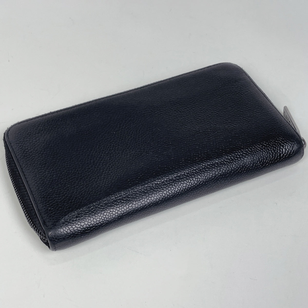 シャネル ココマーク ラウンドファスナー長財布 キャビアスキン