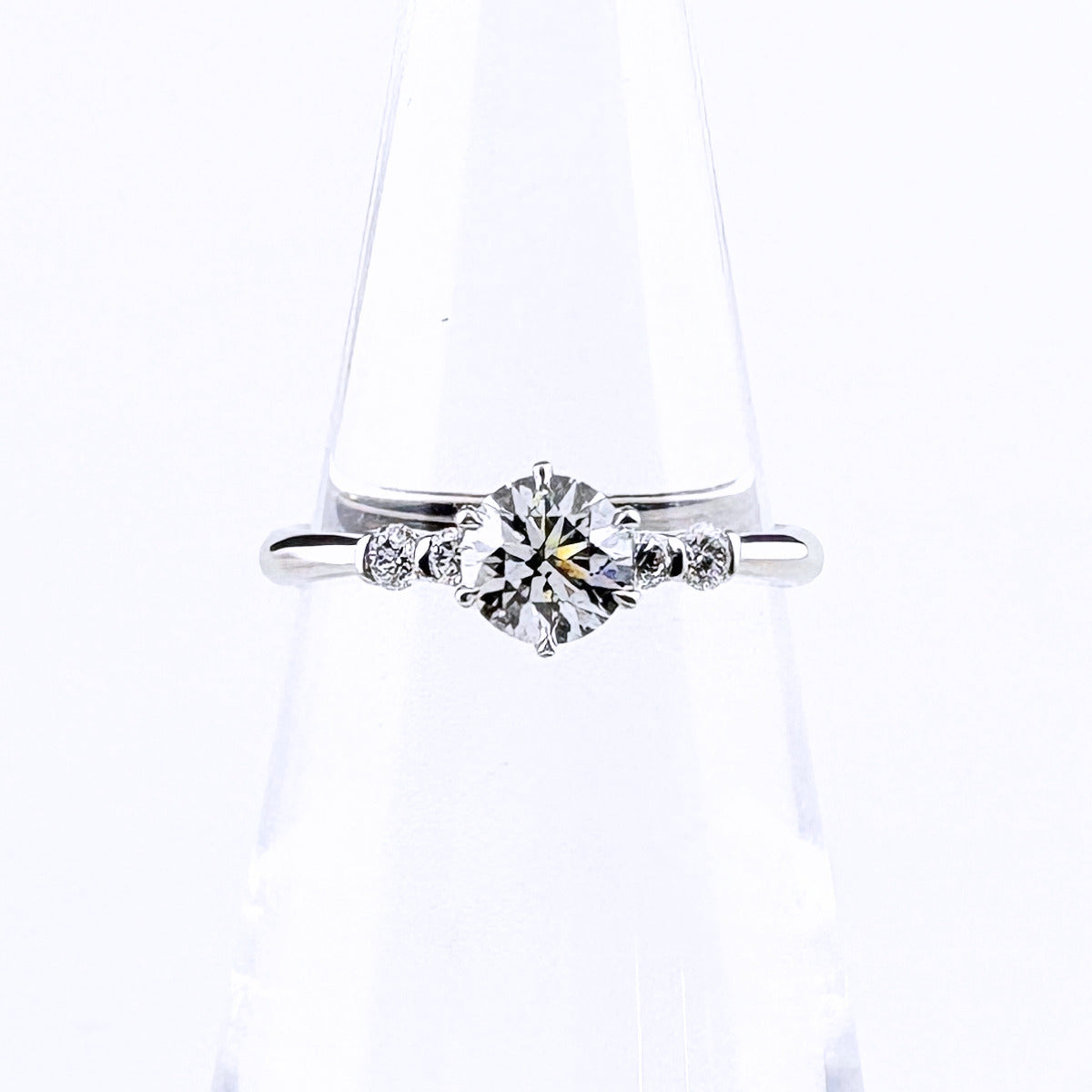 38/美品 モニッケンダム Pt900 ダイヤ0.40ct VS1 リング 指輪 モニッケンダム ダイヤモンド デザインリング リング 5号 Pt900