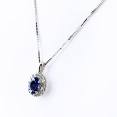 タンザナイト デザインネックレス ネックレス K18 WG タンザナイト レディース ノンブランドジュエリー 【中古】nbjwl