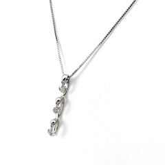 メレダイヤ ネックレス K18 WG ダイヤモンド レディース ノンブランドジュエリー 【中古】nbjwl