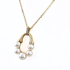 ミキモト パール デザインネックレス ネックレス K18 パール レディース ブランドジュエリー 【中古】brjwl