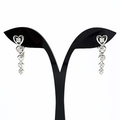 タサキ ハートモチーフ デザインイヤリング イヤリング K18 WG ダイヤモンド レディース ブランドジュエリー 【中古】brjwl