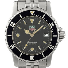 タグホイヤー プロフェッショナル WD1210-G-20 腕時計 SS クォーツ ブラック メンズ 時計 【中古】wtcbb