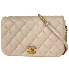 シャネル ココマーク チェーン ショルダーバッグ マトラッセ ショルダーバッグ レザー ベージュ AS2006 レディース ブランドバッグ・小物 【中古】brbag