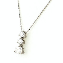 メレダイヤ デザインネックレス プラチナ ペンダント ネックレス Pt900 Pt850 ダイヤモンド レディース ノンブランドジュエリー 【中古】nbjwl