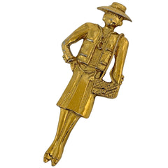 シャネル ココシャネル ブローチ マドモアゼル ブローチ GP ゴールド レディース ブランドアクセサリー 【中古】bracc