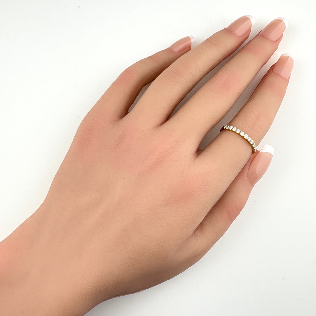 K18 メレダイヤ　イエローゴールドリング　指輪 メレダイヤ デザインリング YG イエローゴールド 指輪 リング 11号 K18