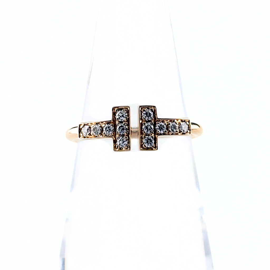 ダイヤ tiffany tリング ティファニー Tワン ナロー ダイヤモンド