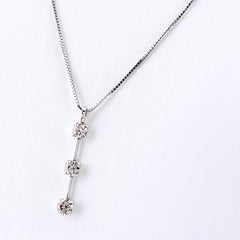 メレダイヤ デザインネックレス ネックレス K18 WG ダイヤモンド レディース ノンブランドジュエリー 【中古】nbjwl