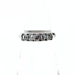 メレダイヤ デザインリング リング 5号 Pt900 ダイヤモンド レディース ノンブランドジュエリー 【中古】nbjwl