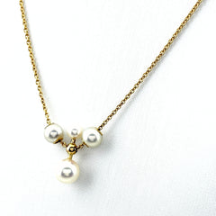 ミキモト パール デザインネックレス ネックレス K18 パール レディース ブランドジュエリー 【中古】brjwl