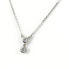 ミキモト ダイヤモンド ネックレス K18 WG レディース ブランドジュエリー 【中古】brjwl