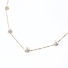 タサキ パール デザインネックレス YG イエローゴールド ペンダント 真珠 ネックレス K18 パール レディース ブランドジュエリー 【中古】brjwl