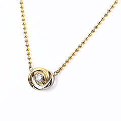 ダイヤモンド デザインネックレス ネックレス K18 Pt900 ダイヤモンド レディース ノンブランドジュエリー 【中古】nbjwl