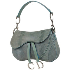 クリスチャンディオール サドルバッグ ハンドバッグ ワンショルダー ショルダーバッグ レザー ブルー レディース ブランドバッグ・小物 【中古】brbag