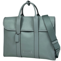 コーチ ゴッサム ポートフォリオ 2WAY ショルダーバッグ ハンドバッグ ビジネスバッグ レザー ライトブルー C5318 メンズ ブランドバッグ・小物 【中古】brbag