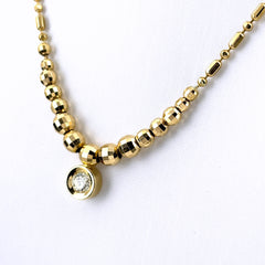 ダイヤモンド デザインネックレス ネックレス K18 ダイヤモンド レディース ノンブランドジュエリー 【中古】nbjwl