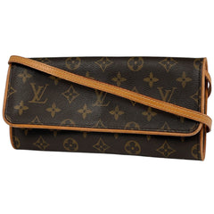 ルイ・ヴィトン ポシェットツイン GM クラッチバッグ 2WAY ショルダーバッグ モノグラム ブラウン M51852 レディース ブランドバッグ・小物 【中古】brbag