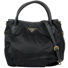 プラダ ロゴプレート ハンドバッグ 2WAY ショルダーバッグ ハンドバッグ テスートナイロン ネロ(ブラック) BR4420 レディース ブランドバッグ・小物 【中古】brbag