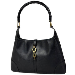 グッチ ロゴ ショルダーバッグ バンブー ショルダーバッグ レザー ブラック 0014060 レディース ブランドバッグ・小物 【中古】brbag