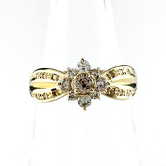 メレダイヤ デザインリング リング 11号 K18 ダイヤモンド レディース ノンブランドジュエリー 【中古】nbjwl