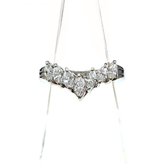 メレダイヤ デザインリング リング 9号 Pt900 ダイヤモンド レディース ノンブランドジュエリー 【中古】nbjwl