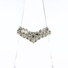 メレダイヤ デザインリング リング 12号 Pt900 ダイヤモンド レディース ノンブランドジュエリー 【中古】nbjwl