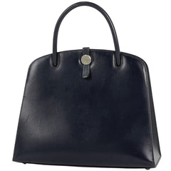 エルメス ダルヴィMM 手提げ ハンドバッグ ボックスカーフ ブルーインディゴ □D レディース ブランドバッグ・小物 【中古】brbag