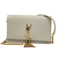 サンローラン ケイト チェーン ウォレット クラッチバッグ タッセル ショルダーバッグ レザー ベージュ 452159 レディース ブランドバッグ・小物 【中古】brbag