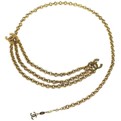 シャネル ココマーク チェーン ベルト 3連 GP ゴールド レディース ブランドバッグ・小物 【中古】brbag