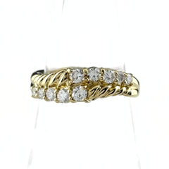 メレダイヤ デザインリング リング 11号 K18 ダイヤモンド レディース ノンブランドジュエリー 【中古】nbjwl