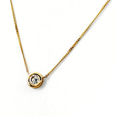 ダイヤモンド デザインネックレス ネックレス K18 ダイヤモンド レディース ノンブランドジュエリー 【中古】nbjwl