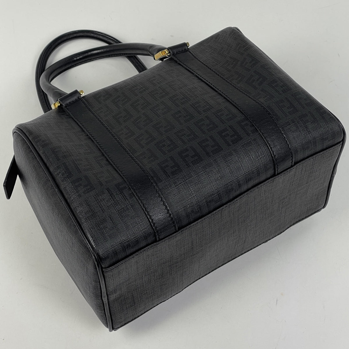 フェンディ ズッキーノ柄 ハンドバッグ ミニボストン ハンドバッグ