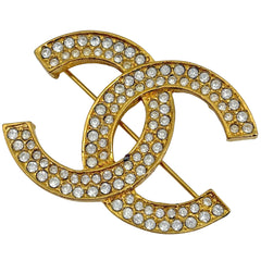 シャネル ココマーク ラインストーン ブローチ GP ゴールド レディース ブランドバッグ・小物 【中古】brbag