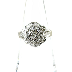 メレダイヤ デザインリング リング 13号 Pt900 ダイヤモンド レディース ノンブランドジュエリー 【中古】nbjwl