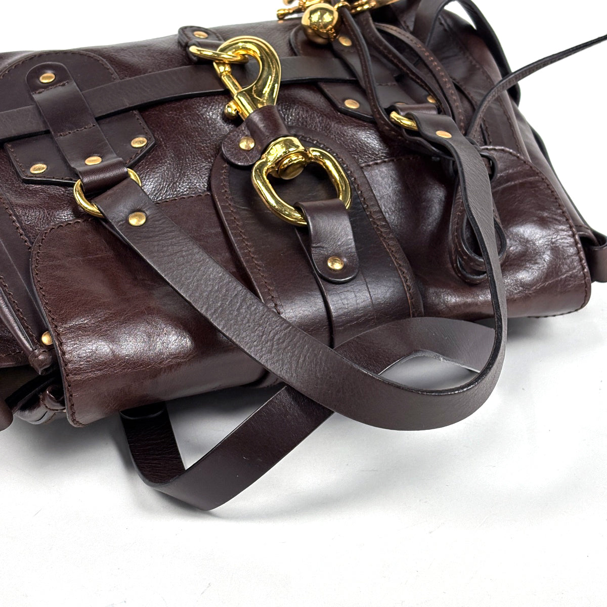 クロエ ケララ ハンドバッグ ホース ハンドバッグ レザー ダーク