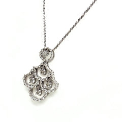 メレダイヤ デザインネックレス ネックレス K18 WG 750 レディース ノンブランドジュエリー 【中古】nbjwl