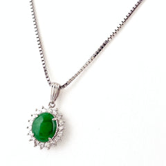 翡翠 デザインネックレス ネックレス Pt900 Pt850 ヒスイ レディース ノンブランドジュエリー 【中古】nbjwl