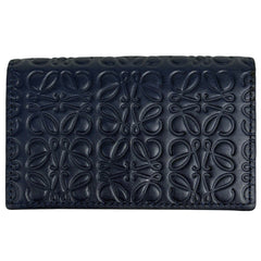 ロエベ アナグラム カードケース 名刺入れ カードケース レザー ネイビー レディース ブランドバッグ・小物 【中古】brbag