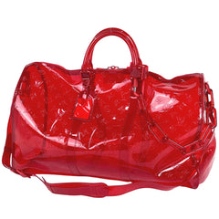 ルイ・ヴィトン キーポル バンドリエール 50 モノグラム 2WAY ショルダーバッグ ボストンバッグ PVC レッド M53274 レディース ブランドバッグ・小物 【中古】brbag