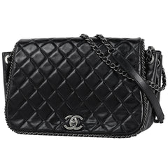 シャネル ココマーク チェーン ショルダーバッグ マトラッセ カンボン ショルダーバッグ レザー ブラック レディース ブランドバッグ・小物 【中古】brbag