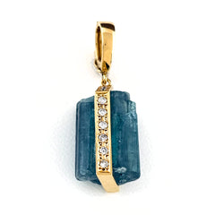 トルマリン デザインペンダントトップ ペンダントトップ K18 トルマリン ダイヤモンド レディース ノンブランドジュエリー 【中古】nbjwl