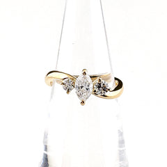 ダイヤモンド デザインリング リング 8.5号 K18 ダイヤモンド レディース ノンブランドジュエリー 【中古】nbjwl